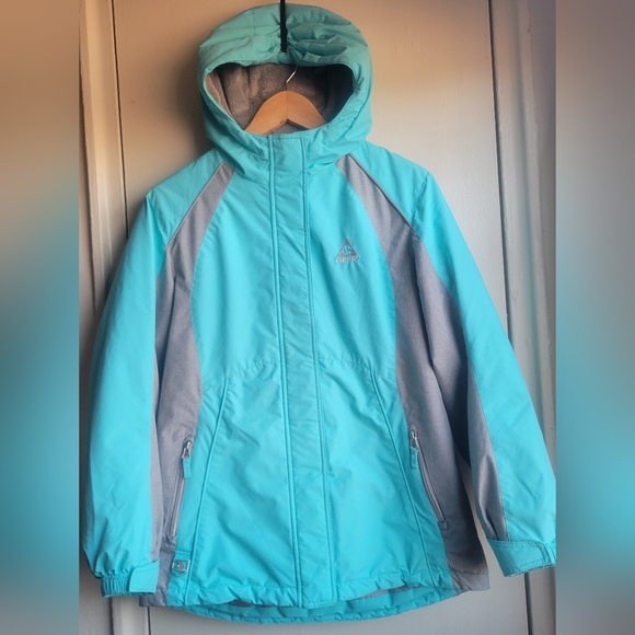 Aqua and Gray Kids Jacket - Picture 13 of 13